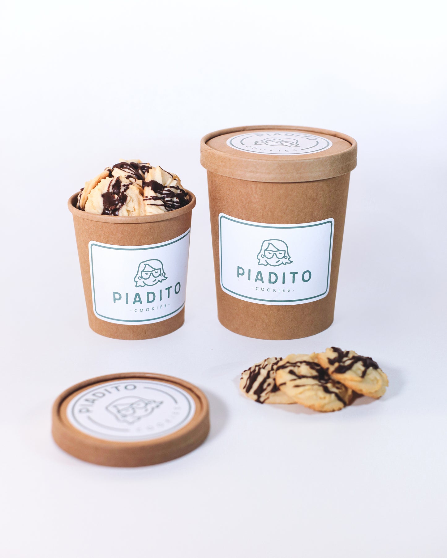 Bote pequeño pastas de mantequilla Piadito con chocolate