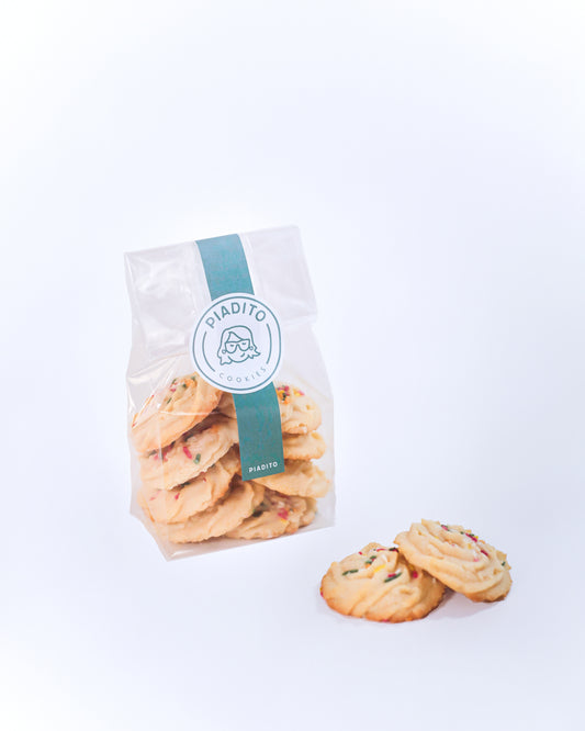 Bolsa pastas de mantequilla Piadito con granillos de colores